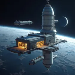Artist's rendering of the proposed Lunar Longevity Research Station, scheduled for construction in 2032