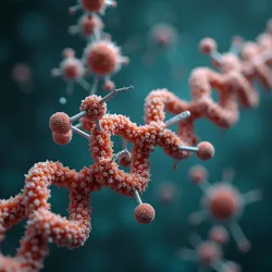 Three-dimensional representation of the telomerase-alpha-complex molecule showing its unique binding sites
