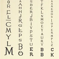 Classical type specimen showing various weights