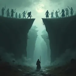 Conceptual depiction of a thin barrier separating a mundane world from shadowy, monstrous forms reaching through.