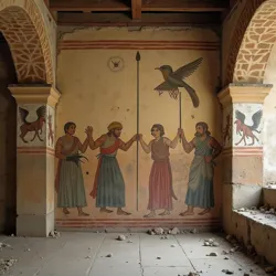 Ancient battle mural