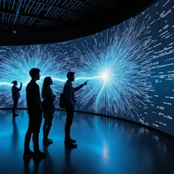 Interactive ASCII exhibit