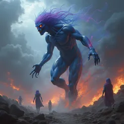 Cosmic entity 'The Cadaver' causing widespread desolation and collapse of the Yronum empire.