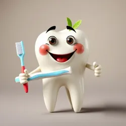 "Toothy McBrush," a popular dental hygiene mascot from the [Cheerful Appliance Movement](#) of the 2030s