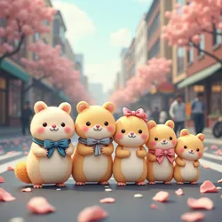 A visualization of accelerating kawaii evolution patterns observed in the wild